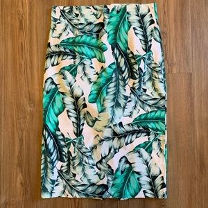 Green and White Floral Eva Mendez Skirt